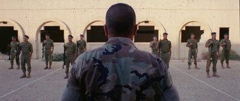 Movie still from “Agoria - Embrace” (2018), directed by Jessy Moussallem – Medium shot, Low angle