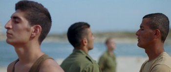 Movie still from “Agoria - Embrace” (2018), directed by Jessy Moussallem – Close Up shot, Over the shoulder angle