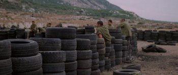 Movie still from “Agoria - Embrace” (2018), directed by Jessy Moussallem – Wide shot, Over the shoulder angle