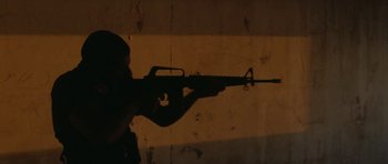 Movie still from “Agoria - Embrace” (2018), directed by Jessy Moussallem – Medium shot, Low angle