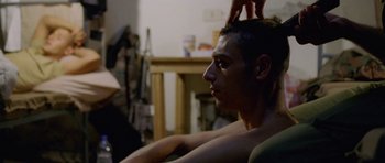 Movie still from “Agoria - Embrace” (2018), directed by Jessy Moussallem – Medium shot, Over the shoulder angle