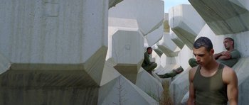 Movie still from “Agoria - Embrace” (2018), directed by Jessy Moussallem – Extreme Wide shot, Overhead angle