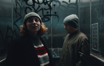 Movie still from “Wilkinson - I Need” (2018), directed by Charlotte Regan – Medium shot, Low angle