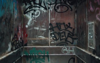 Movie still from “Wilkinson - I Need” (2018), directed by Charlotte Regan – Wide shot, Overhead angle