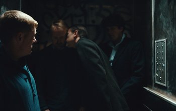 Movie still from “Wilkinson - I Need” (2018), directed by Charlotte Regan – Medium shot, Over the shoulder angle