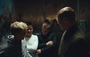 Movie still from “Wilkinson - I Need” (2018), directed by Charlotte Regan – Medium shot, Over the shoulder angle