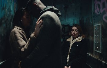 Movie still from “Wilkinson - I Need” (2018), directed by Charlotte Regan – Medium shot, Over the shoulder angle