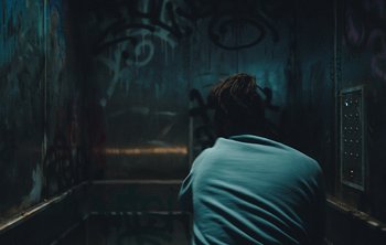 Movie still from “Wilkinson - I Need” (2018), directed by Charlotte Regan – Medium shot, Low angle