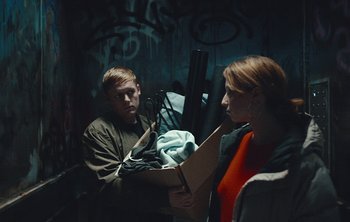 Movie still from “Wilkinson - I Need” (2018), directed by Charlotte Regan – Medium shot, Low angle