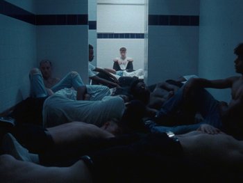 Movie still from “Sam Fender - Dead Boys” (2018), directed by Vincent Haycock – Wide shot, High angle