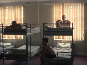Movie still from “Sam Fender - Dead Boys” (2018), directed by Vincent Haycock – Wide shot, High angle