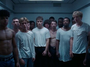 Movie still from “Sam Fender - Dead Boys” (2018), directed by Vincent Haycock – Wide shot, High angle