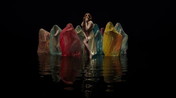 Movie still from “Florence + The Machine - Big God” (2018), directed by Autumn de Wilde – Wide shot, High angle