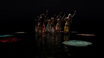 Movie still from “Florence + The Machine - Big God” (2018), directed by Autumn de Wilde – Wide shot, High angle