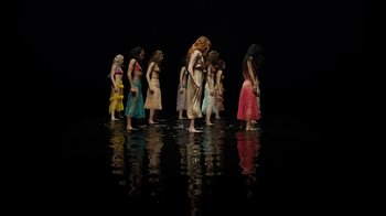 Movie still from “Florence + The Machine - Big God” (2018), directed by Autumn de Wilde – Wide shot, High angle