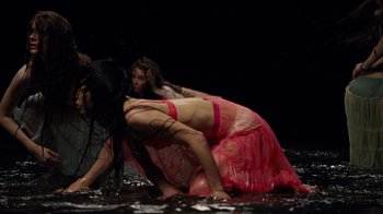 Movie still from “Florence + The Machine - Big God” (2018), directed by Autumn de Wilde – Wide shot, High angle