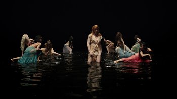 Movie still from “Florence + The Machine - Big God” (2018), directed by Autumn de Wilde – Wide shot, High angle