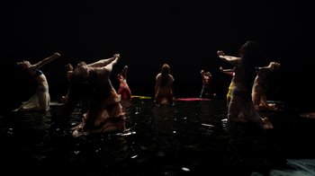 Movie still from “Florence + The Machine - Big God” (2018), directed by Autumn de Wilde – Extreme Wide shot, High angle