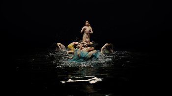 Movie still from “Florence + The Machine - Big God” (2018), directed by Autumn de Wilde – Extreme Wide shot, High angle