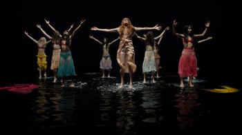 Movie still from “Florence + The Machine - Big God” (2018), directed by Autumn de Wilde – Wide shot, Low angle