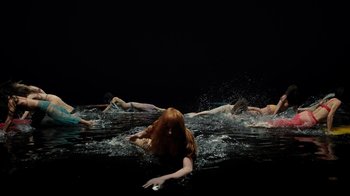 Movie still from “Florence + The Machine - Big God” (2018), directed by Autumn de Wilde – Extreme Wide shot, High angle
