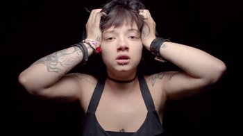 Movie still from “Thirty Seconds To Mars - Rescue Me” (2018), directed by Mark Romanek – Close Up shot, Low angle