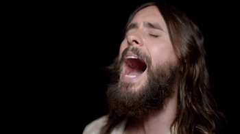 Movie still from “Thirty Seconds To Mars - Rescue Me” (2018), directed by Mark Romanek – Close Up shot, Overhead angle