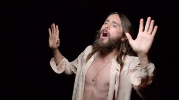 Movie still from “Thirty Seconds To Mars - Rescue Me” (2018), directed by Mark Romanek – Medium shot, Overhead angle