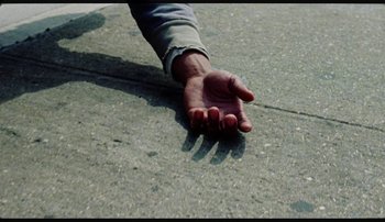 Movie still from “Bearcubs - Underwaterfall” (2018), directed by Salomon Ligthelm – Extreme Close Up shot, Overhead angle