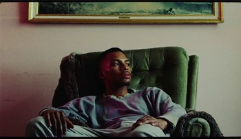 Movie still from “Bearcubs - Underwaterfall” (2018), directed by Salomon Ligthelm – Medium shot, Low angle