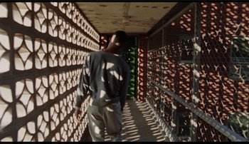 Movie still from “Bearcubs - Underwaterfall” (2018), directed by Salomon Ligthelm – Wide shot, Low angle