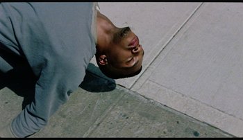 Movie still from “Bearcubs - Underwaterfall” (2018), directed by Salomon Ligthelm – Close Up shot, Low angle