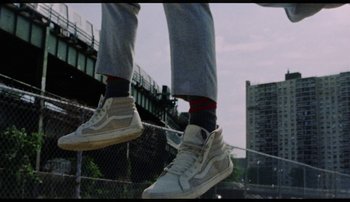 Movie still from “Bearcubs - Underwaterfall” (2018), directed by Salomon Ligthelm – Wide shot, Low angle