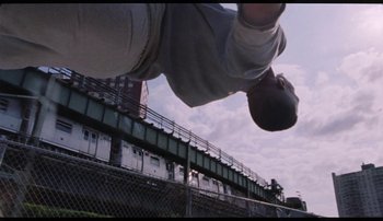 Movie still from “Bearcubs - Underwaterfall” (2018), directed by Salomon Ligthelm – Wide shot, Low angle