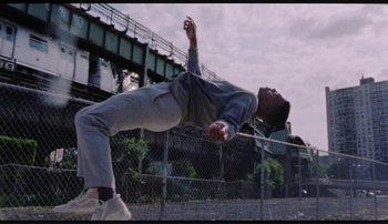 Movie still from “Bearcubs - Underwaterfall” (2018), directed by Salomon Ligthelm – Wide shot, Low angle