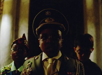 Movie still from “Young Fathers - Toy” (2018), directed by Salomon Ligthelm – Close Up shot, Low angle