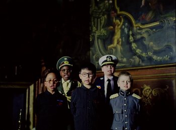 Movie still from “Young Fathers - Toy” (2018), directed by Salomon Ligthelm – Wide shot, Low angle