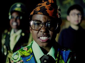 Movie still from “Young Fathers - Toy” (2018), directed by Salomon Ligthelm – Close Up shot, Low angle