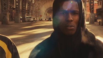 Movie still from “Asap Rocky - Forever” (2018), directed by Dexter Navy – Close Up shot, Low angle