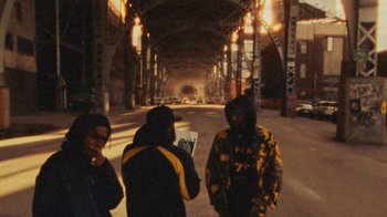 Movie still from “Asap Rocky - Forever” (2018), directed by Dexter Navy – Wide shot, Low angle