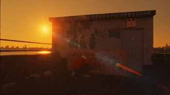 Movie still from “Asap Rocky - Forever” (2018), directed by Dexter Navy – Extreme Wide shot, Low angle