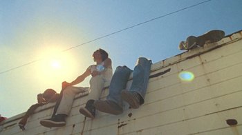 Movie still from “A.CHAL - Cuánto” (2018), directed by Dexter Navy – Wide shot, Low angle