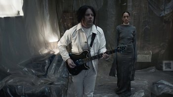 Movie still from “Jack White - Over and Over” (2018), directed by Us – Medium shot, Low angle
