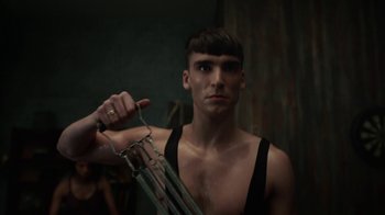 Movie still from “Jack White - Over and Over” (2018), directed by Us – Medium shot, Low angle