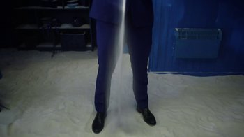 Movie still from “Jack White - Over and Over” (2018), directed by Us – Medium shot, Low angle