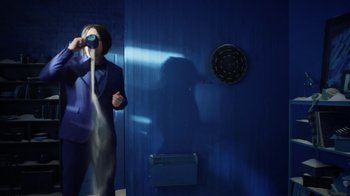 Movie still from “Jack White - Over and Over” (2018), directed by Us – Medium shot, Low angle