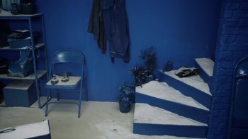 Movie still from “Jack White - Over and Over” (2018), directed by Us – Wide shot, Overhead angle