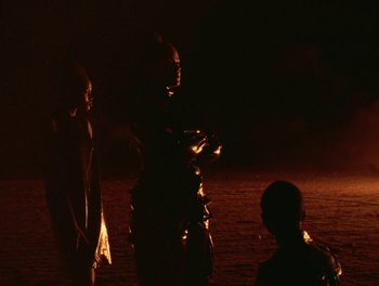 Movie still from “Seinabo Sey - I Owe You Nothing” (2018), directed by Sheila Johansson – Medium shot, Low angle