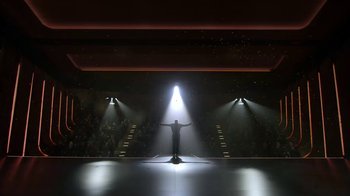 Movie still from “Justin Timberlake - Filthy” (2018), directed by Mark Romanek – Extreme Wide shot, Low angle