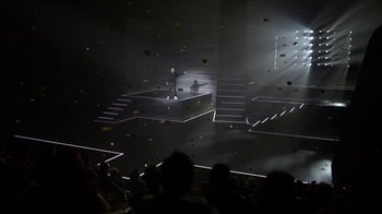 Movie still from “Justin Timberlake - Filthy” (2018), directed by Mark Romanek – Extreme Wide shot, High angle